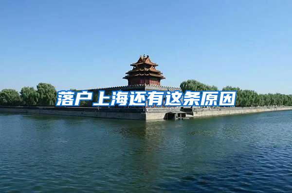 落户上海还有这条原因