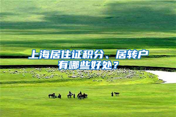 上海居住证积分、居转户有哪些好处？