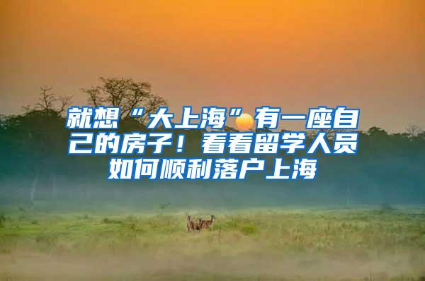 就想“大上海”有一座自己的房子！看看留学人员如何顺利落户上海