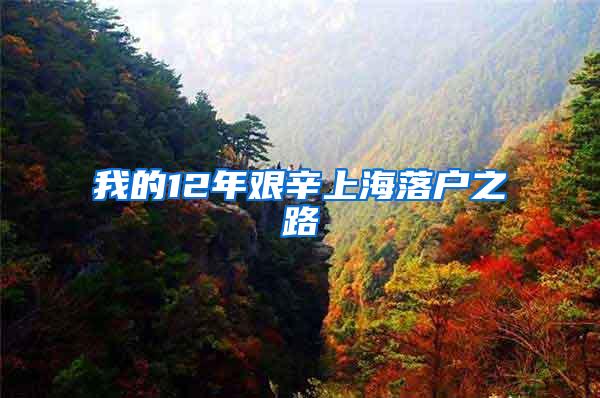我的12年艰辛上海落户之路