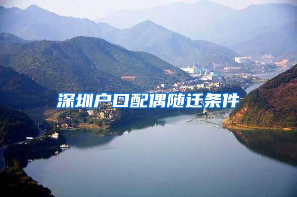 深圳户口配偶随迁条件